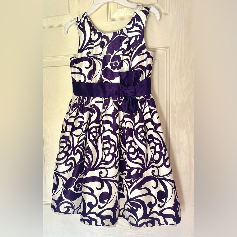Gymboree Purple and White Floral Kids Dress